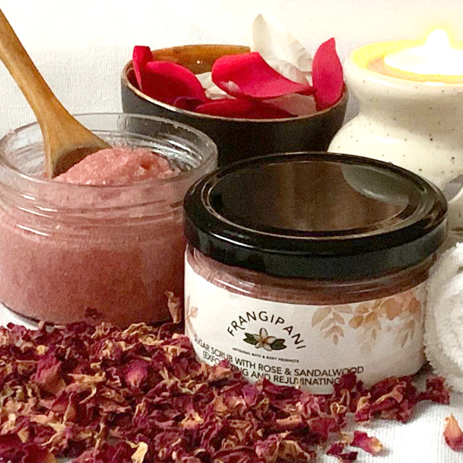 BUY AUTHENTIC SUGAR SCRUB WITH ROSE, SANDALWOOD, MANGO BUTTER AND